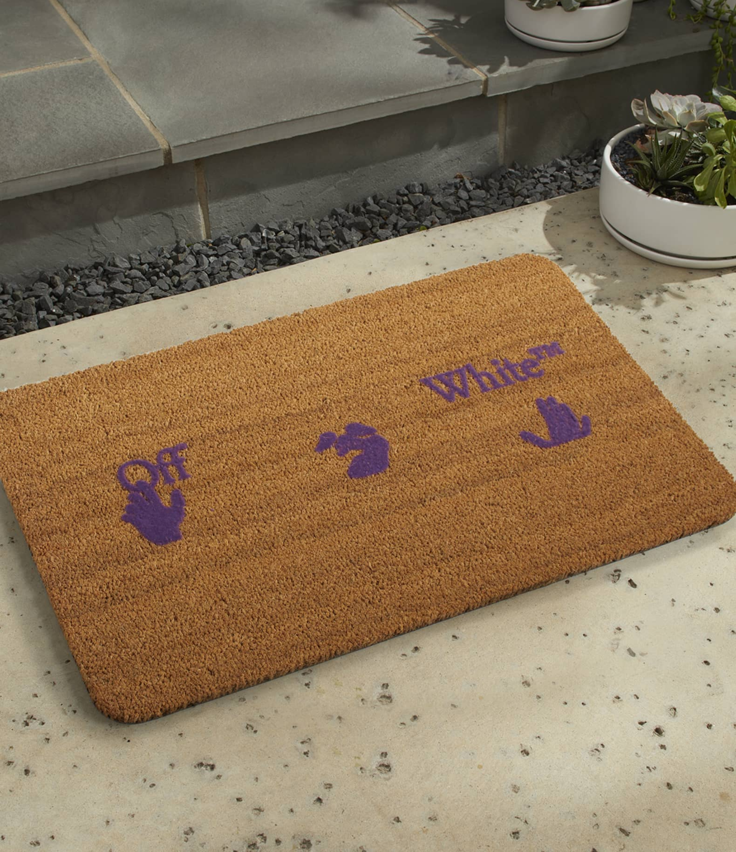 Tapete Off White Swimming Man Logo Morado