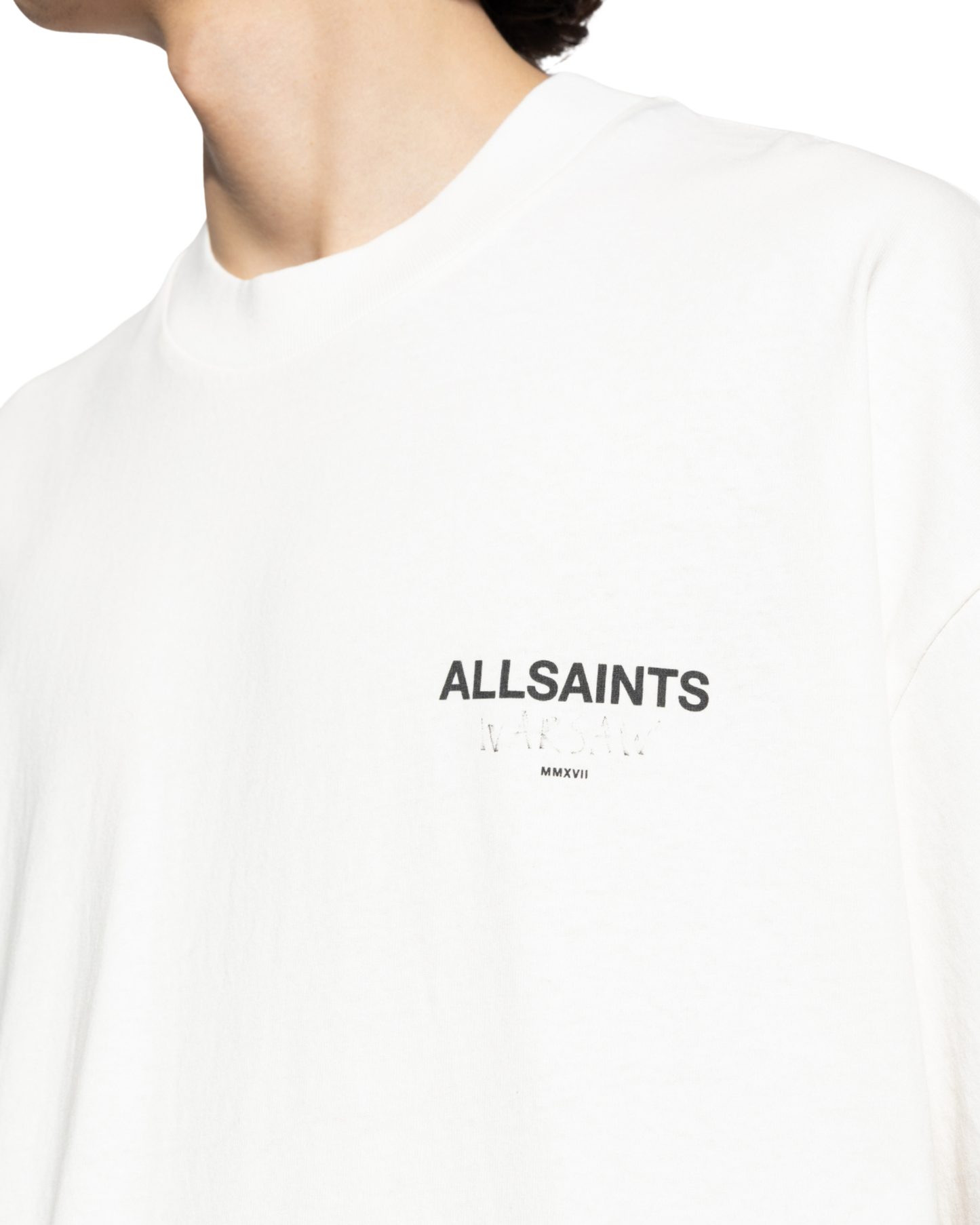 AllSaints Ashen Warsaw Playera Blanco