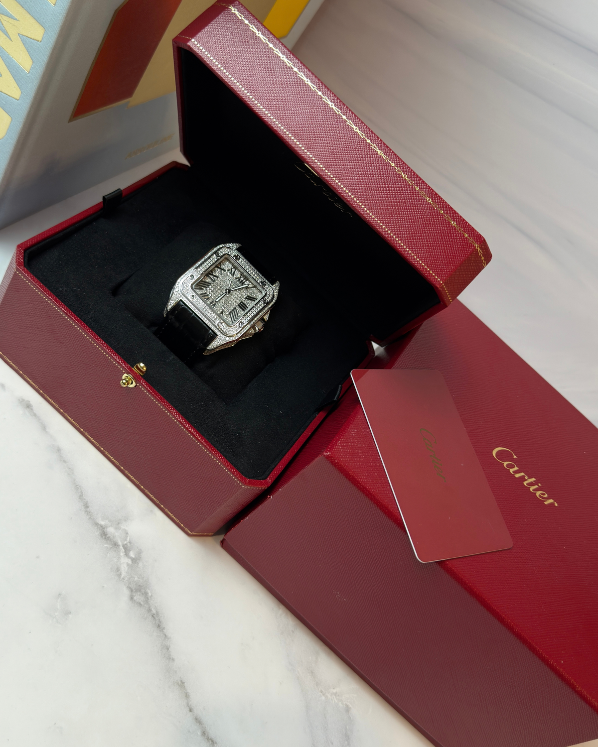 Cartier Santos XL Diamantes Iced Out