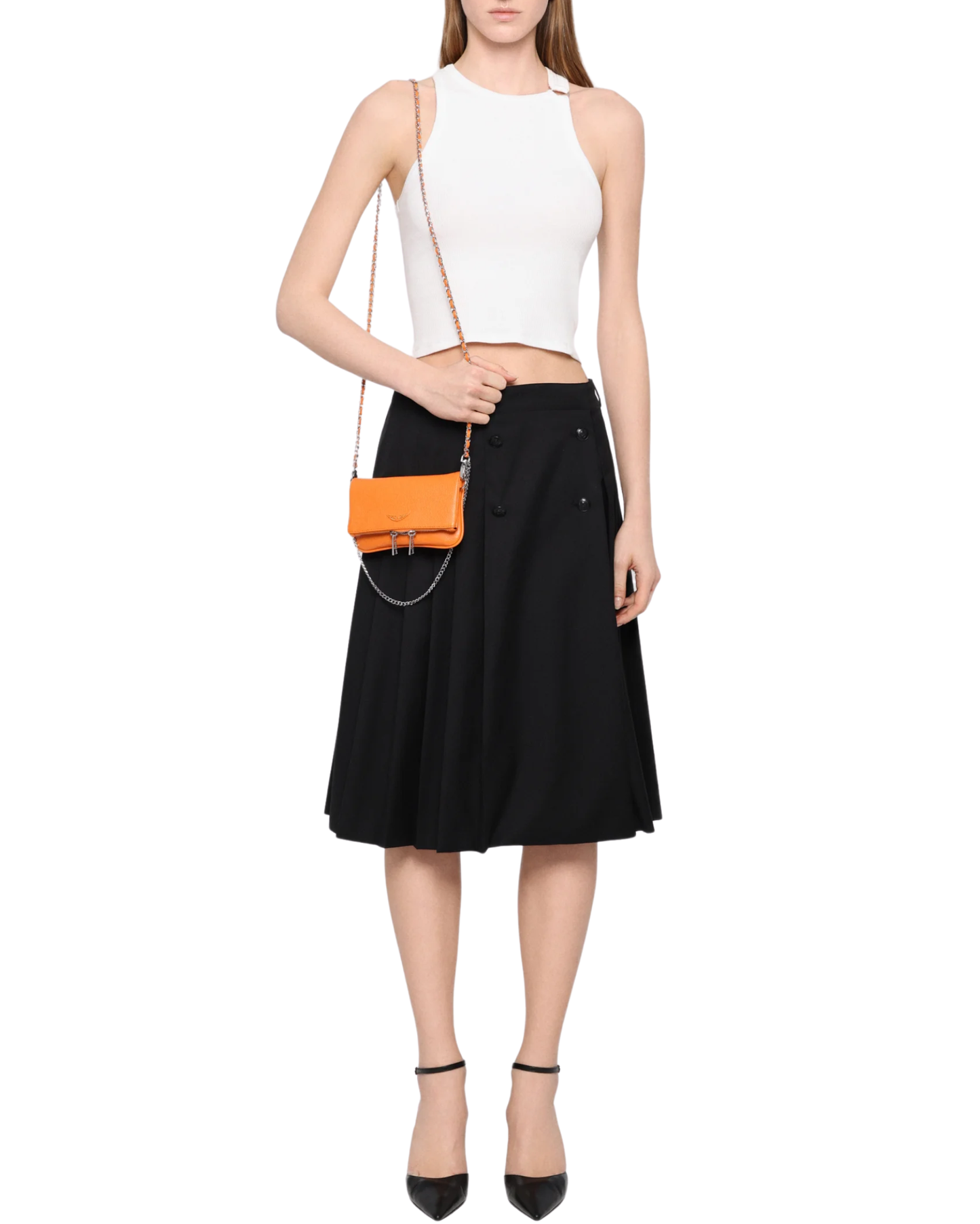 Zadig & Voltaire Rock Nano Clutch Naranja
