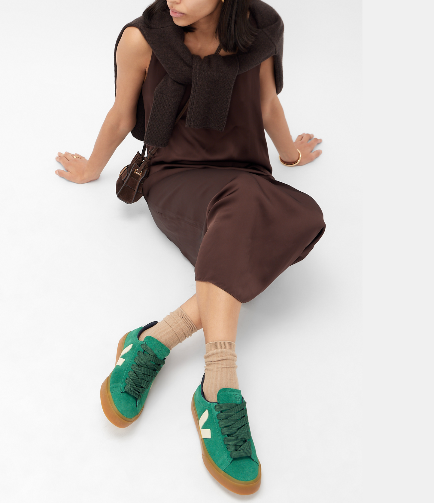 Tenis Veja Campo Verde Gamuza Bold