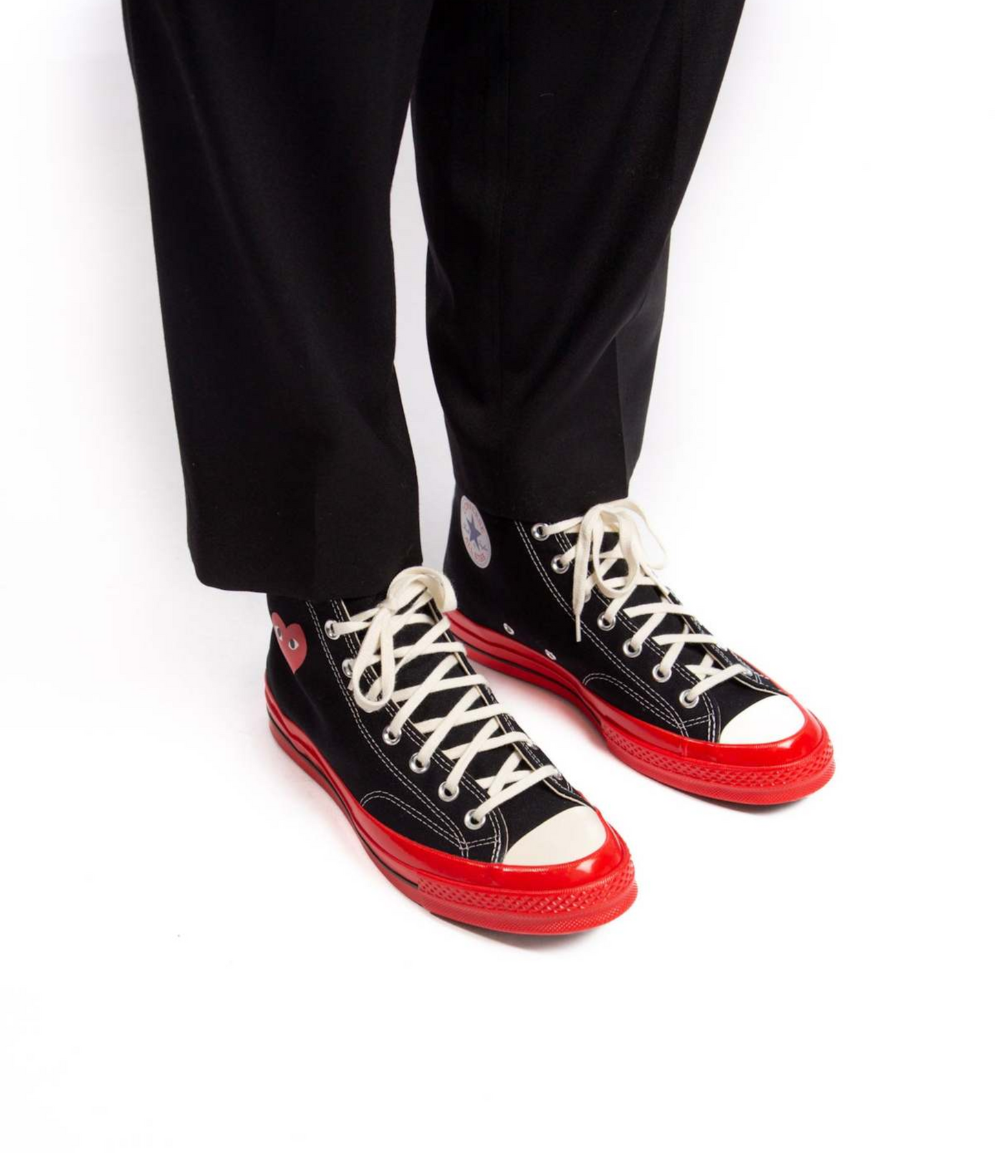 Comme Des Garcons Play Converse Suela Roja High