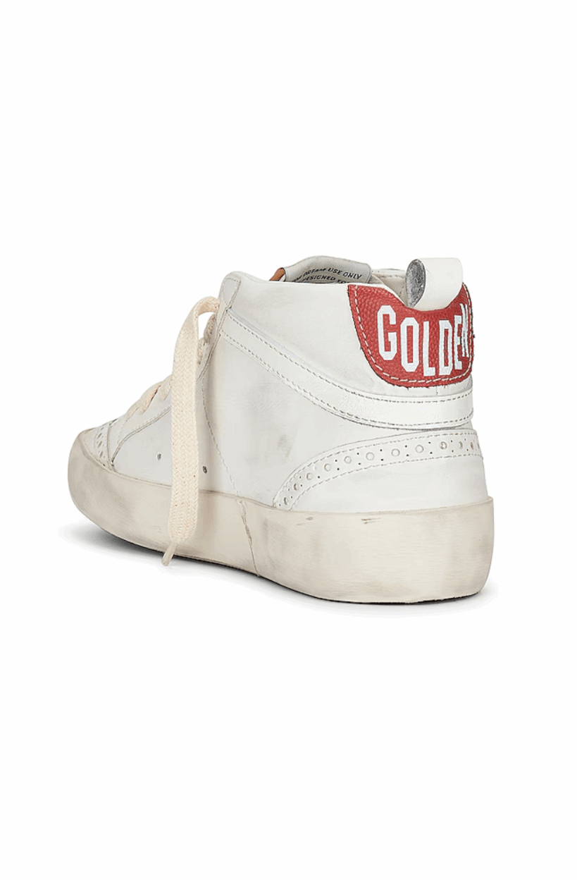 Tenis Golden Goose Mid Star Blanco Rojo