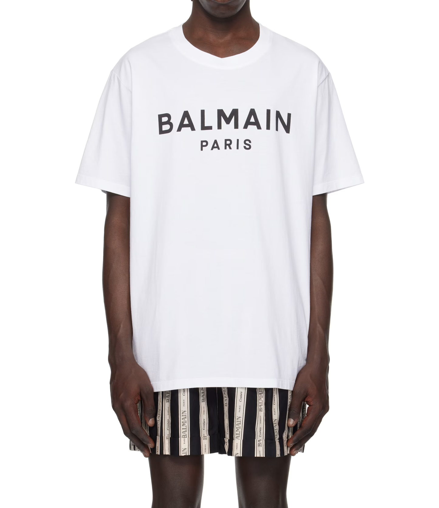 Tshirt Balmain Logo Blanca