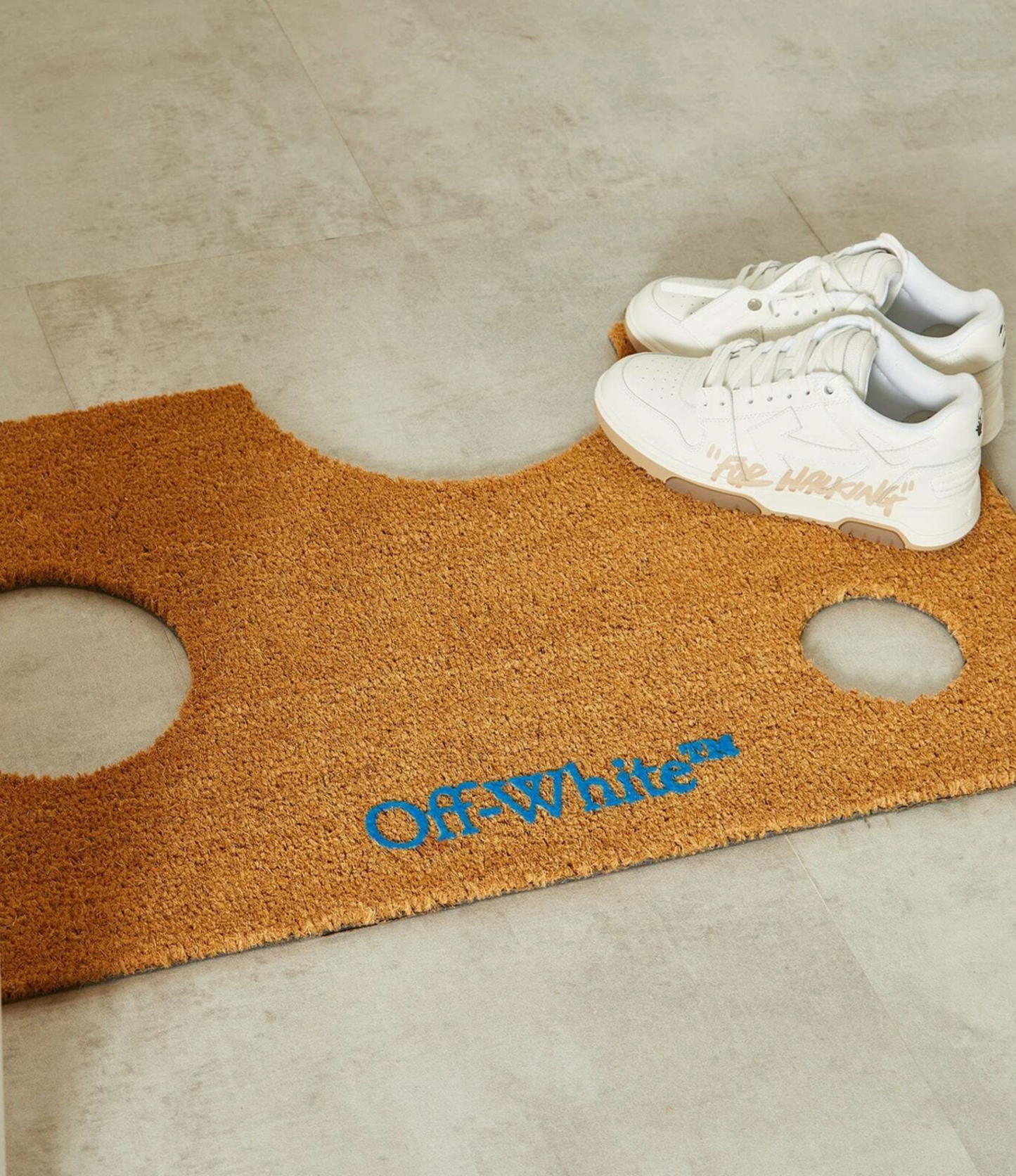 Tapete Off White Meteor Logo Azul