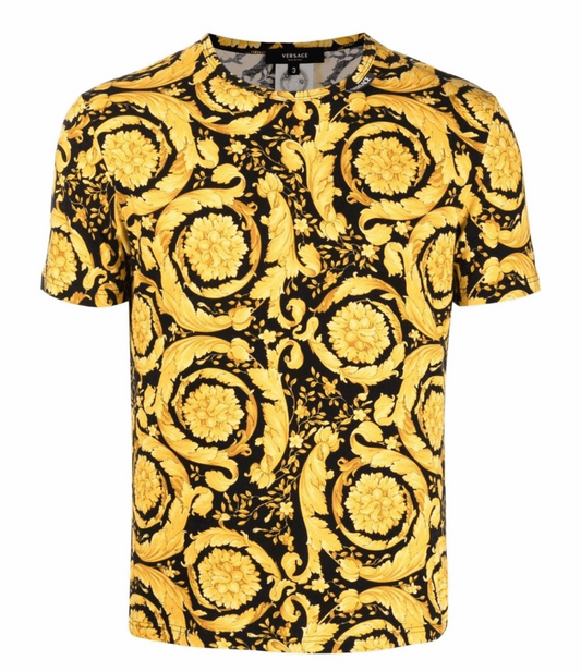 Tshirt Versace Barroco Negro Amarillo