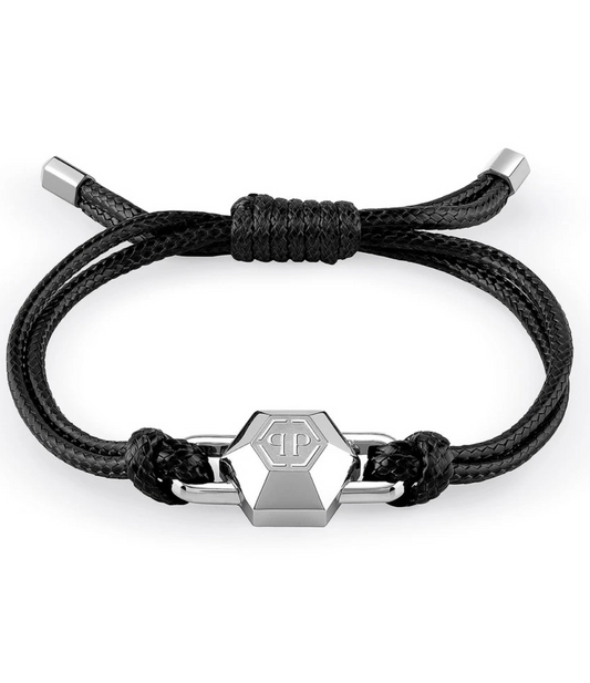 Pulsera Philipp Plein Negra Logo