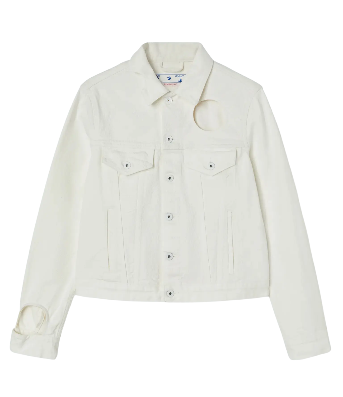 Chamarra Off White Mezclilla Blanca Dama