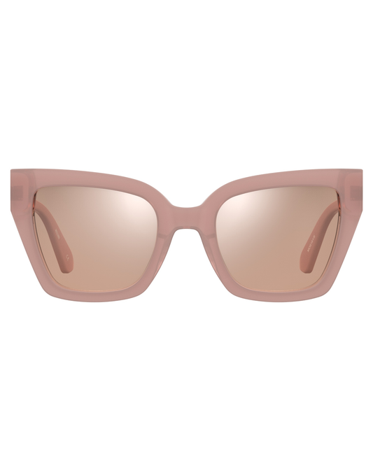 Moschino Logo Dorado Lentes de Sol Rosas