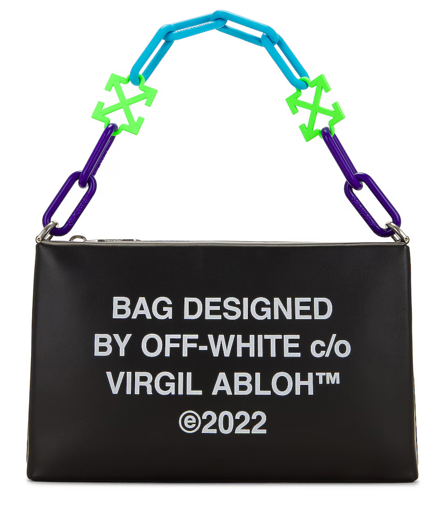 Bolsa Off White Pouch De Mano Negra