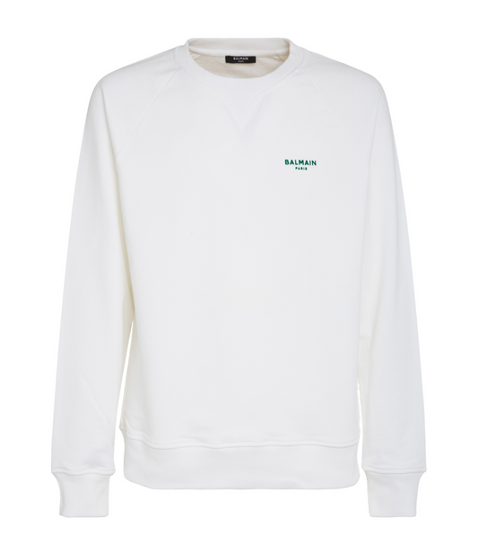 Sudadera Balmain Blanca Logo Hombre