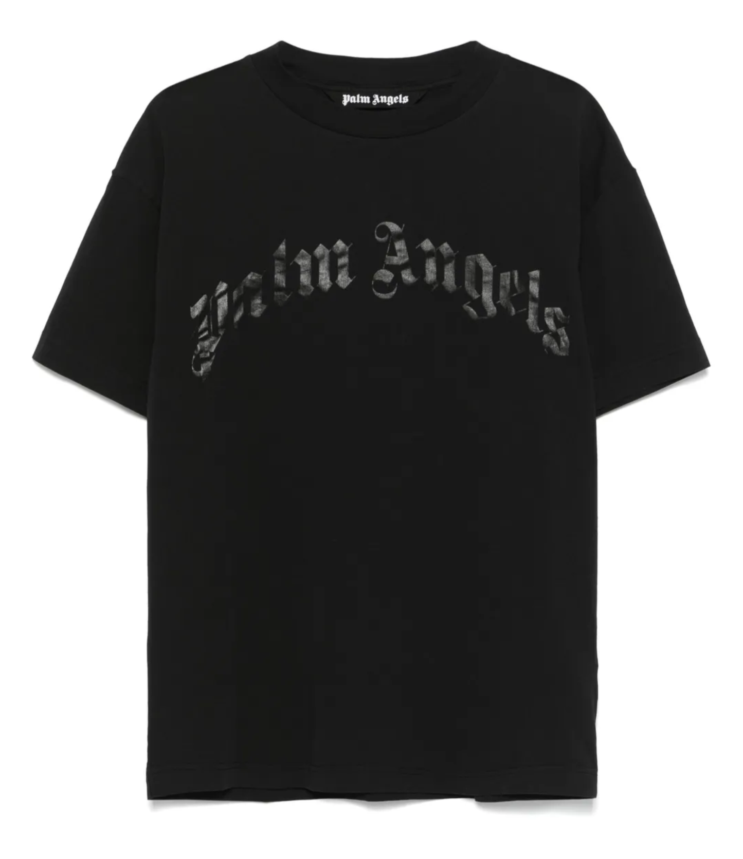 Playera Palm Angels Logo Curveado Negro