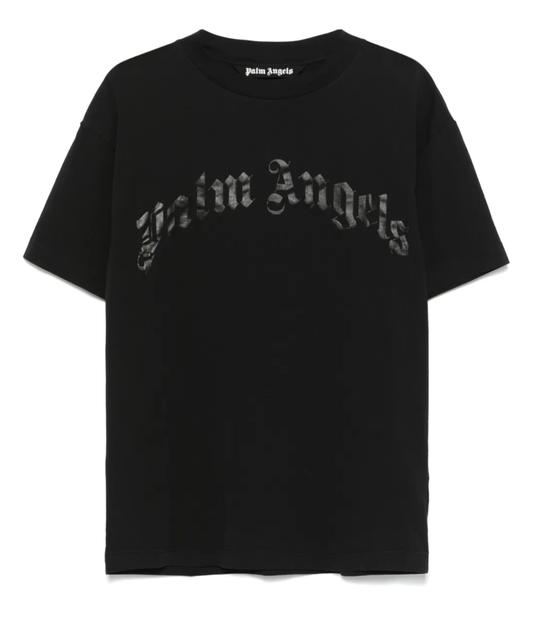 Playera Palm Angels Logo Curveado Negro