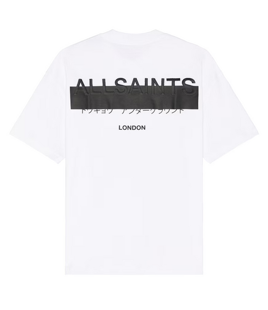 Playera AllSaints Blanca Redact