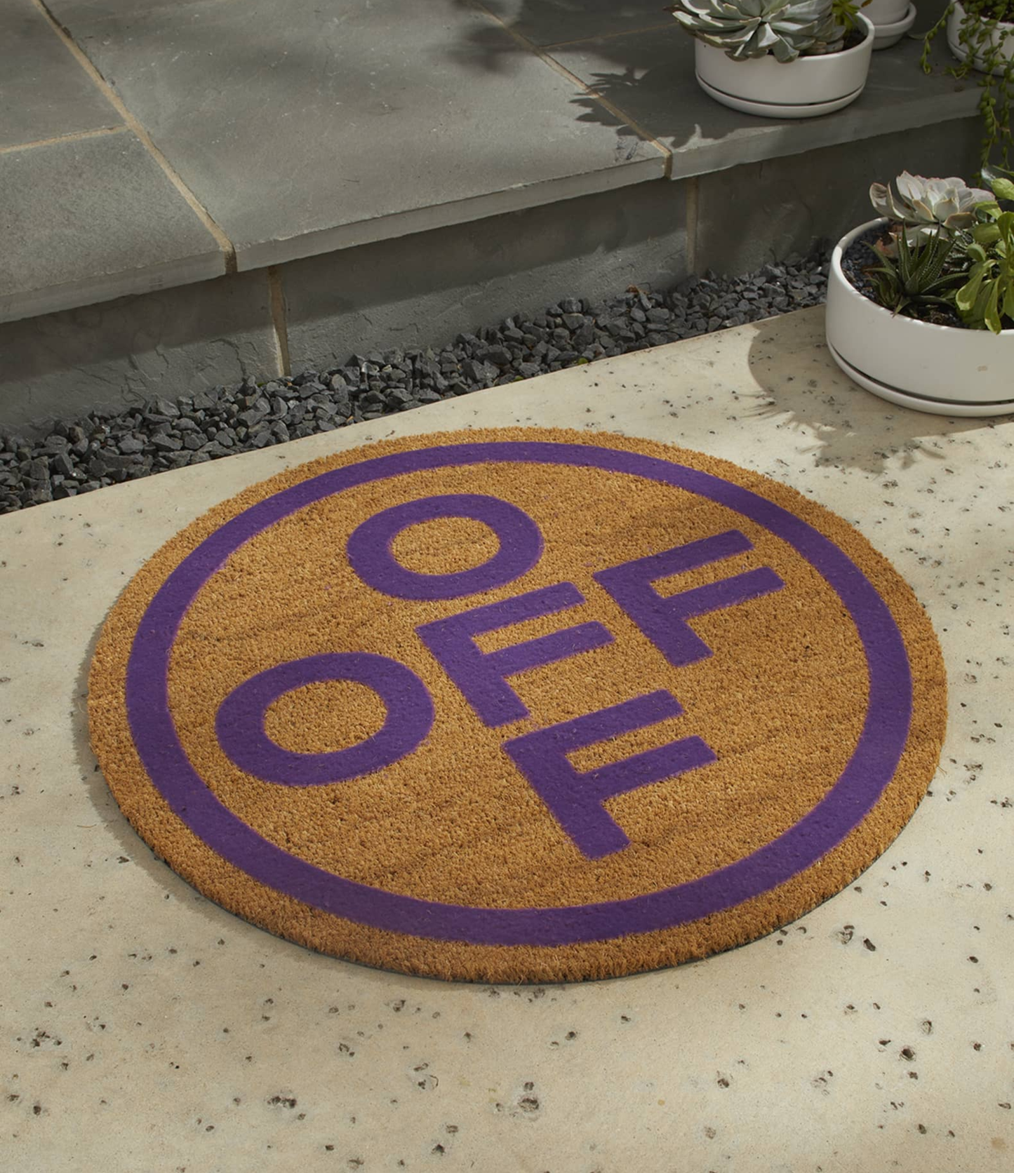 Tapete Off White Circular Logo Morado