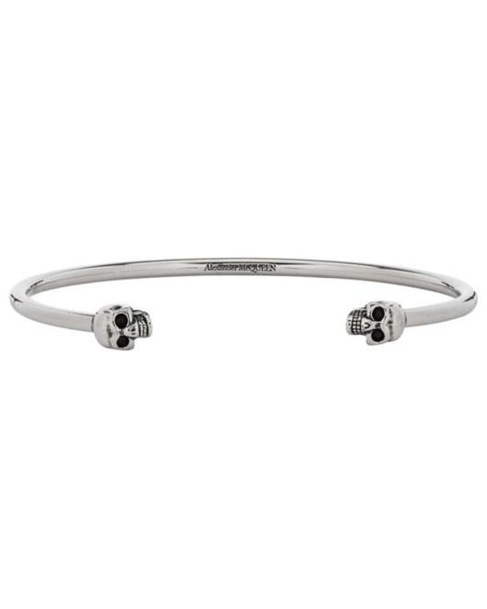 Alexander McQueen Pulsera Skull Plateado