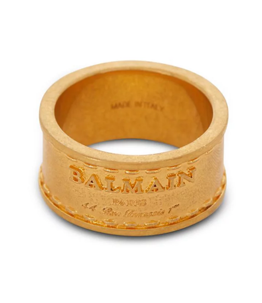 Anillo Balmain Logo Dorado