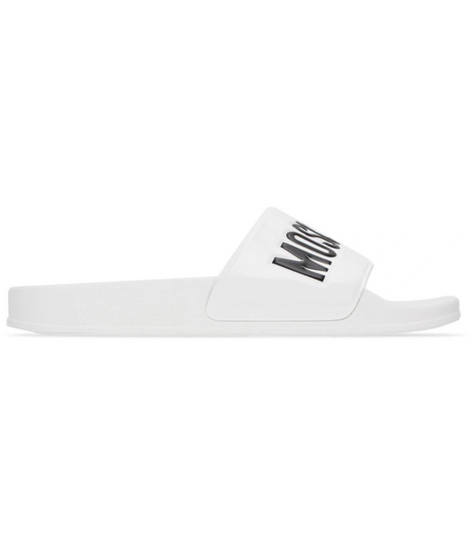 Sandalias Moschino Blanco Logo