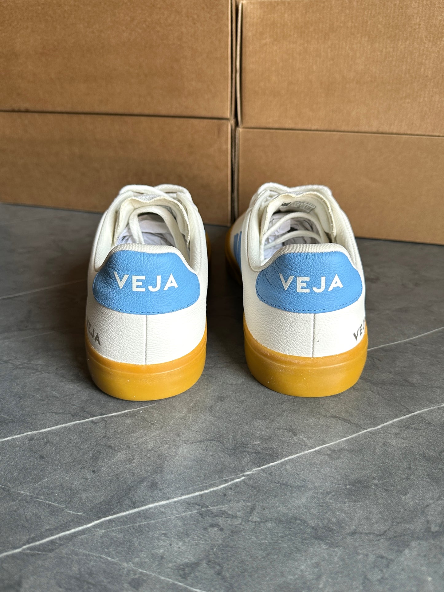 Tenis Veja Campo Azul Blanco