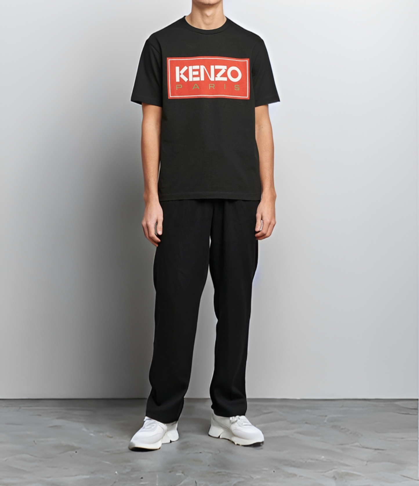 Playera Kenzo Box Logo Negro Hombre