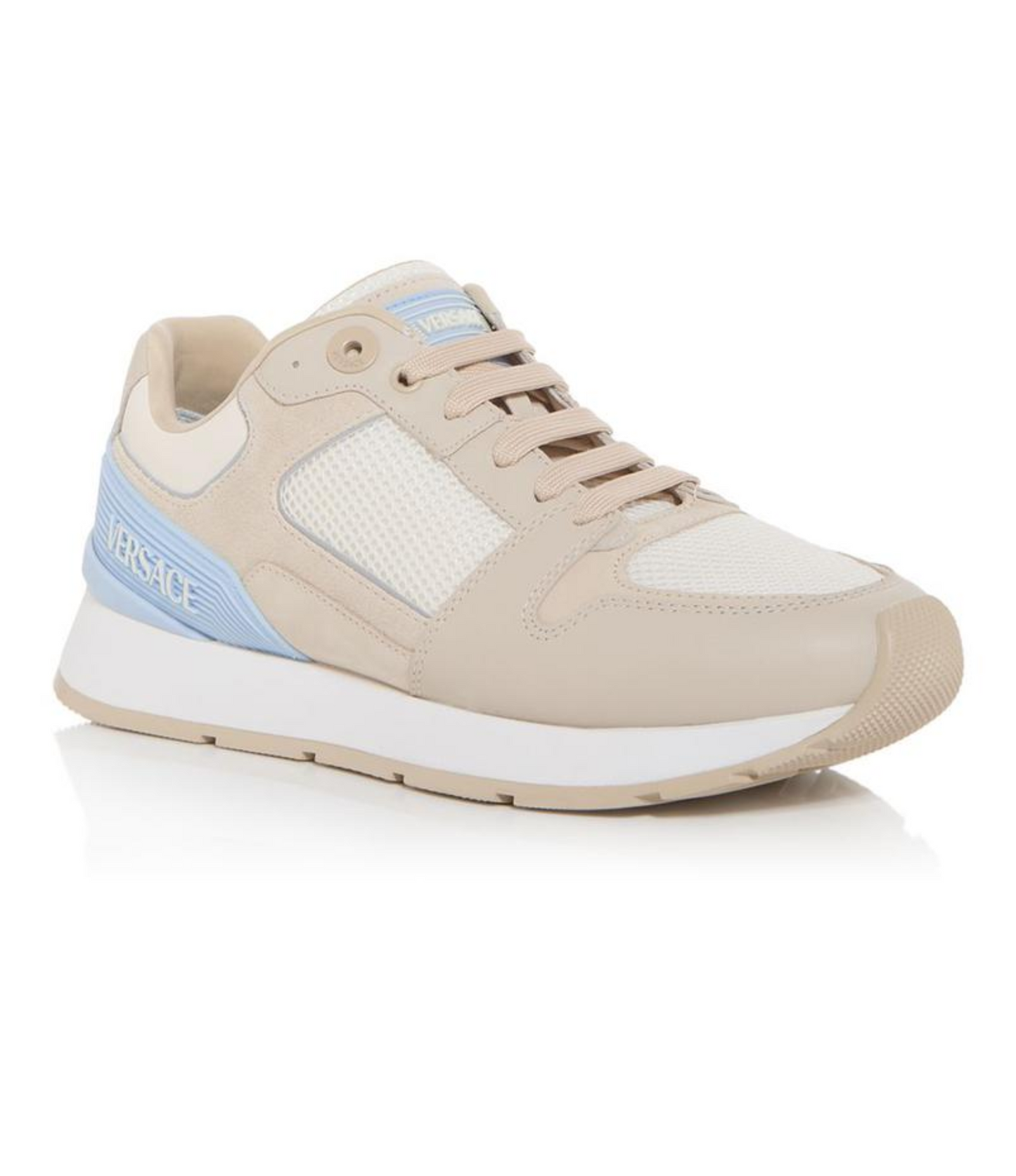 Tenis Versace Logo Beige Hombre