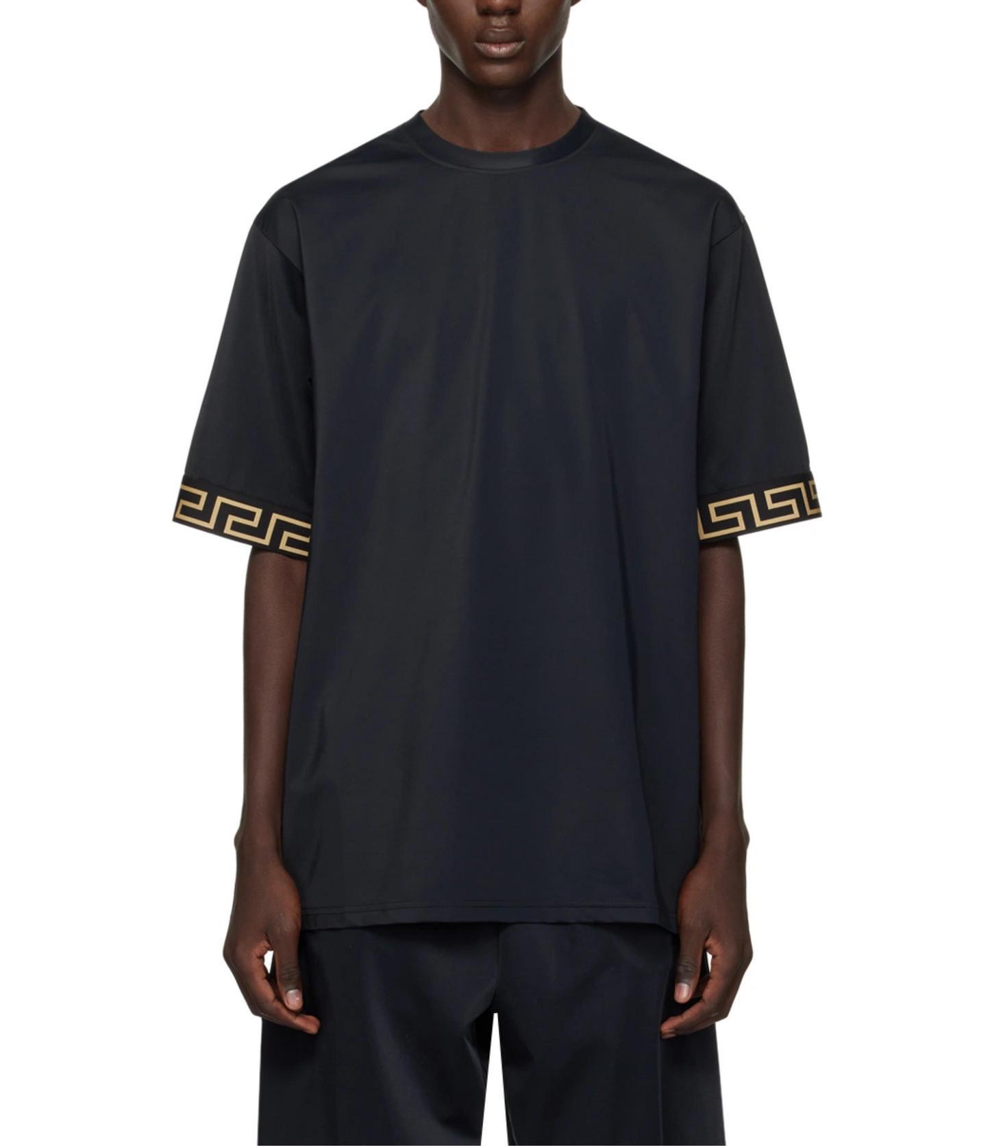 Playera Versace Negra Greca Hombre