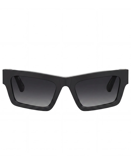 Moschino Logo Dorado Lentes de Sol Negros