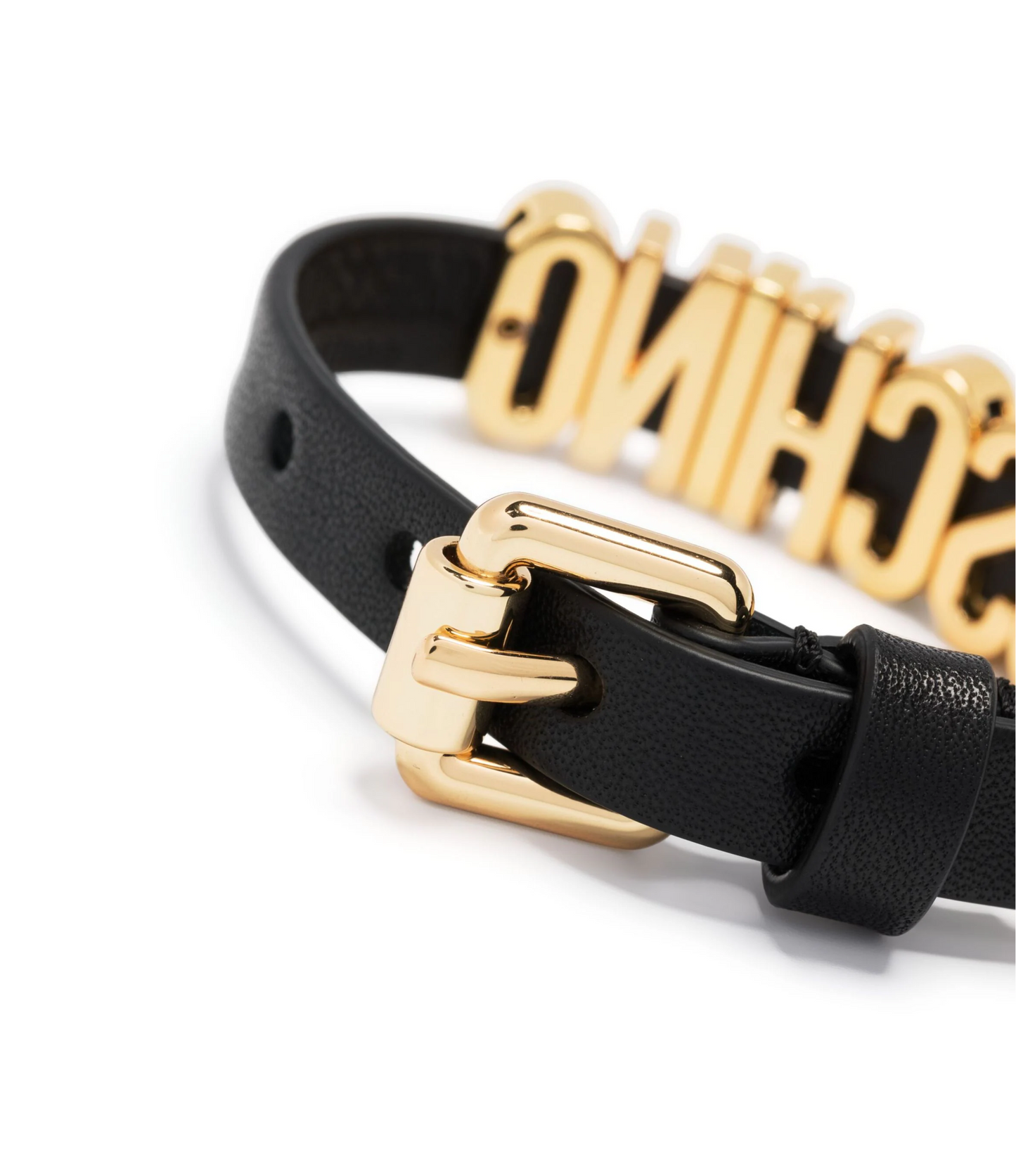 Pulsera Moschino Milano Negra Logo