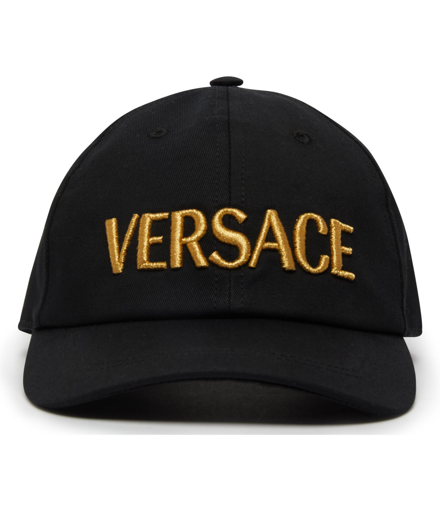 Gorra Versace Logo Dorado Negra