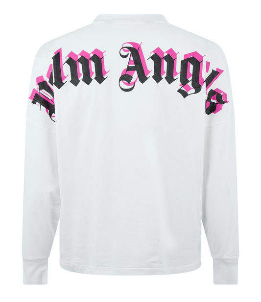Playera Palm Angels Doble Logo Blanca