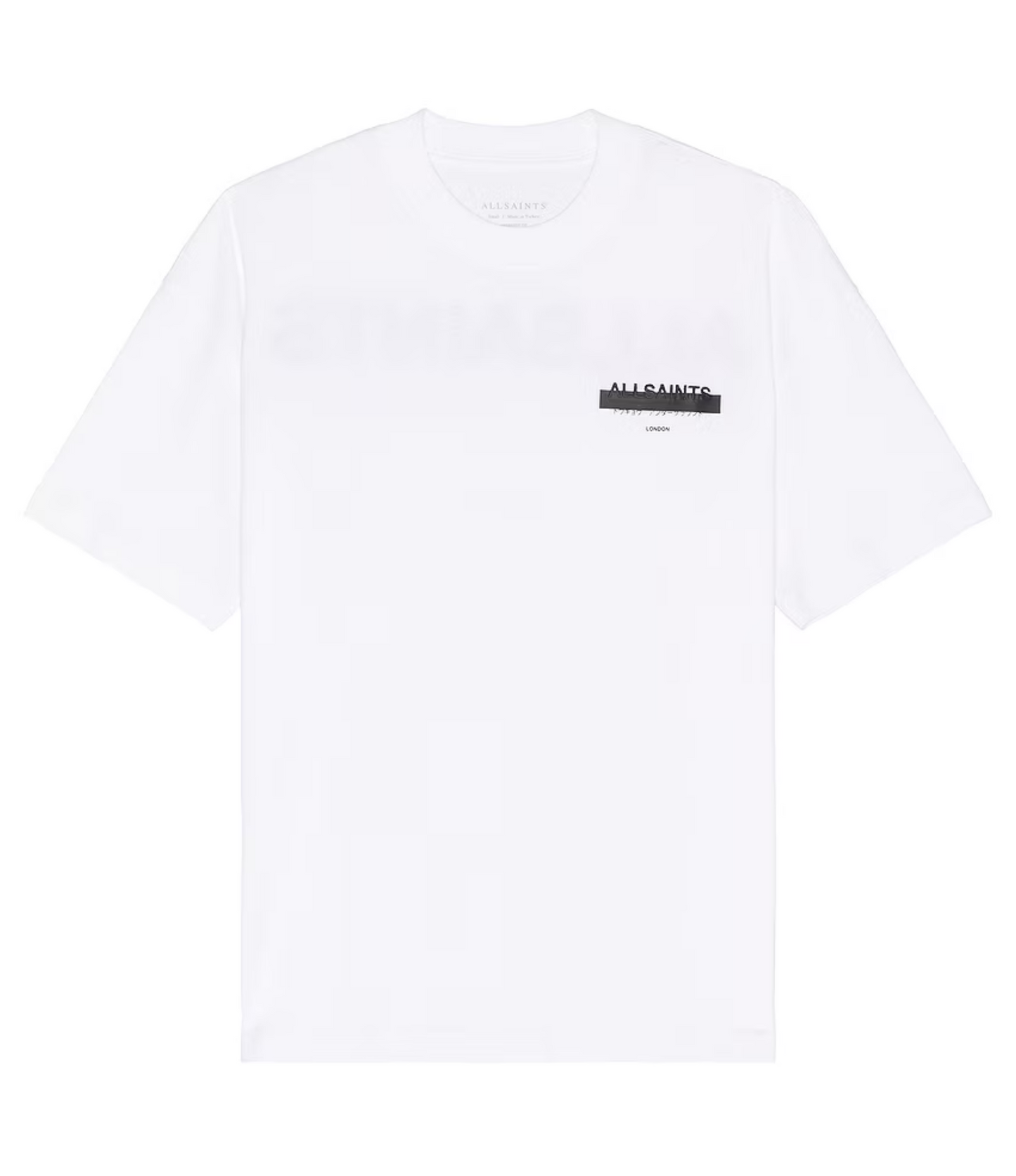 Playera AllSaints Blanca Redact