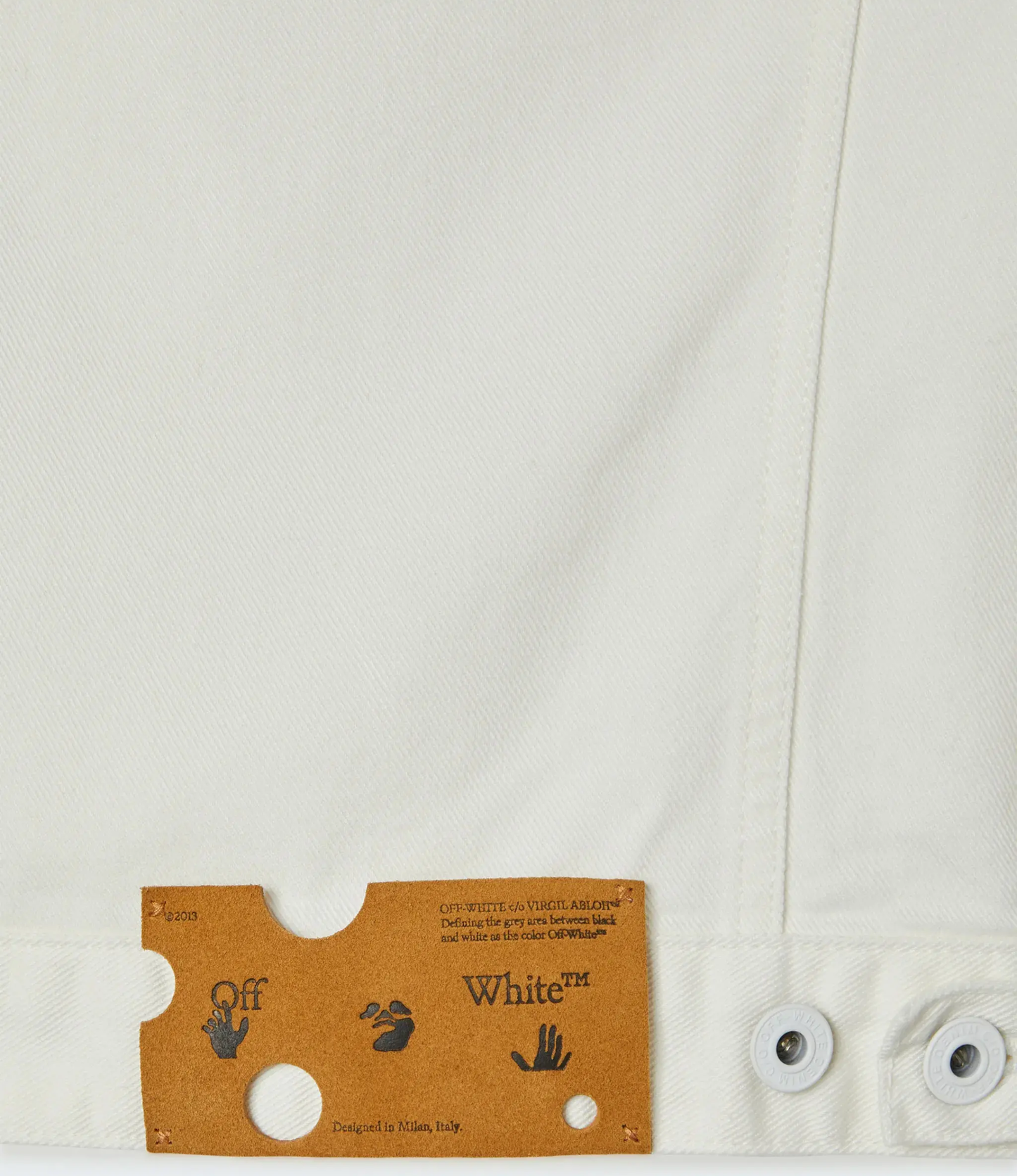 Chamarra Off White Mezclilla Blanca Dama