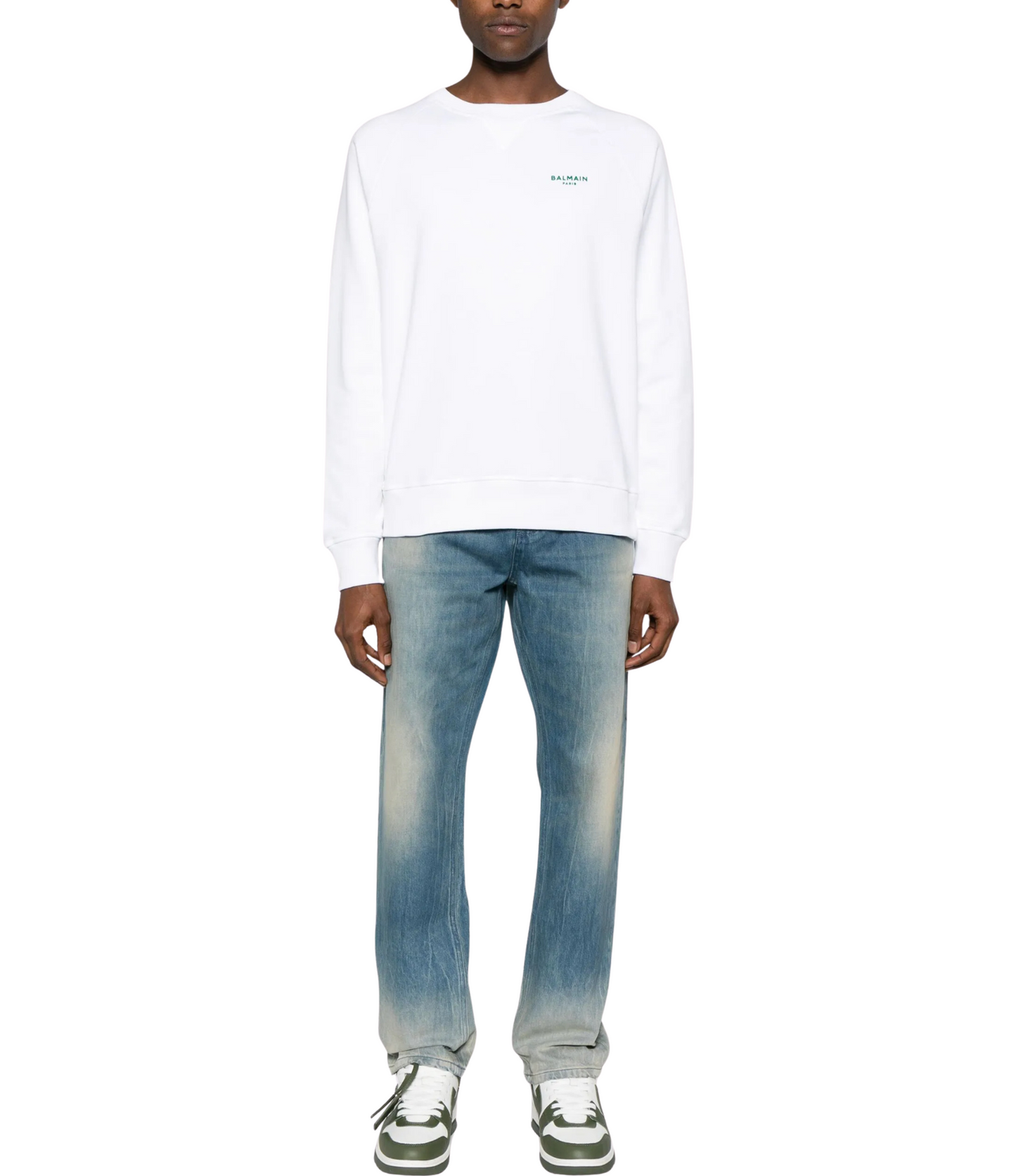 Sudadera Balmain Blanca Logo Hombre