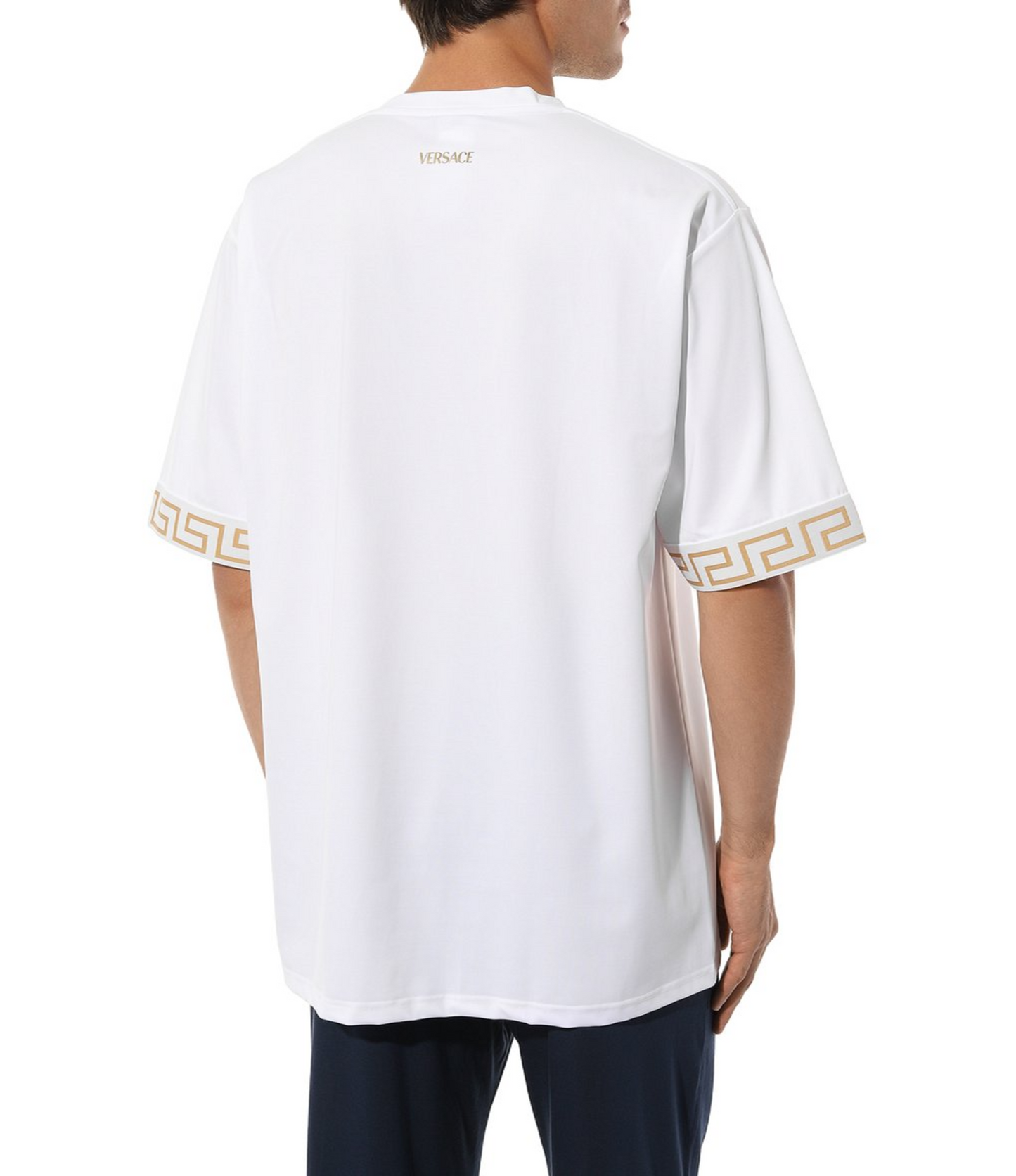Playera Versace Blanca Greca Hombre