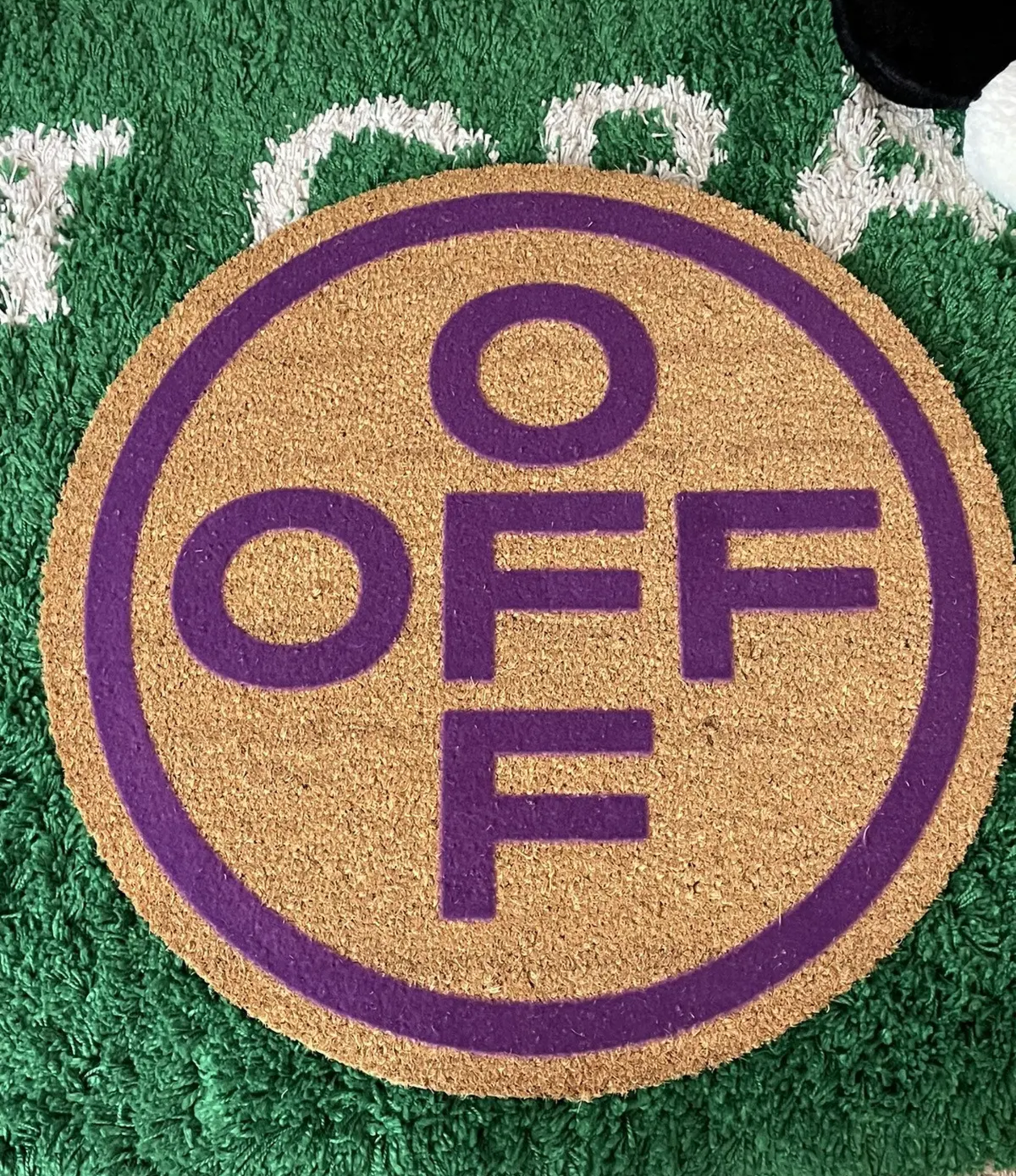 Tapete Off White Circular Logo Morado