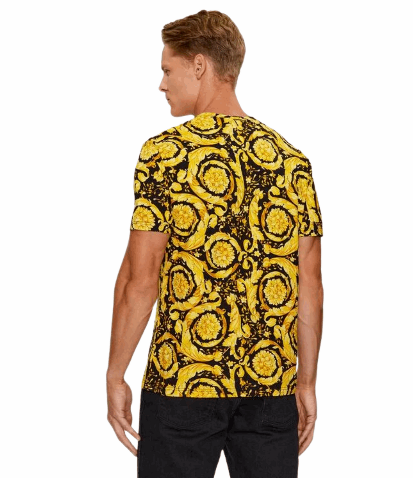 Tshirt Versace Barroco Negro Amarillo