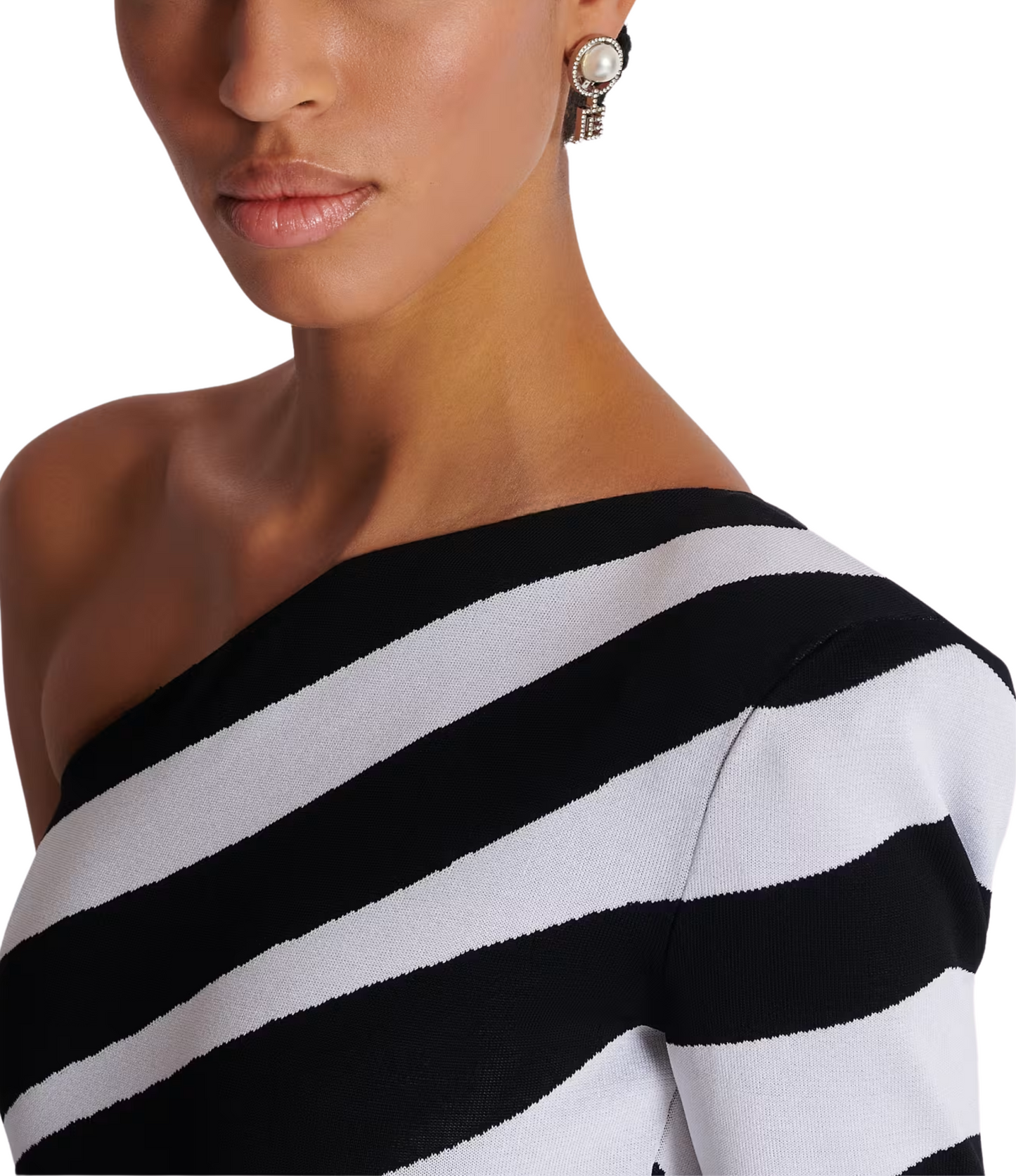 Aretes Balmain Con Cristales Perlas