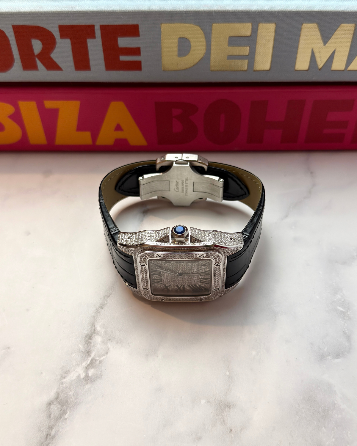 Cartier Santos XL Diamantes Iced Out