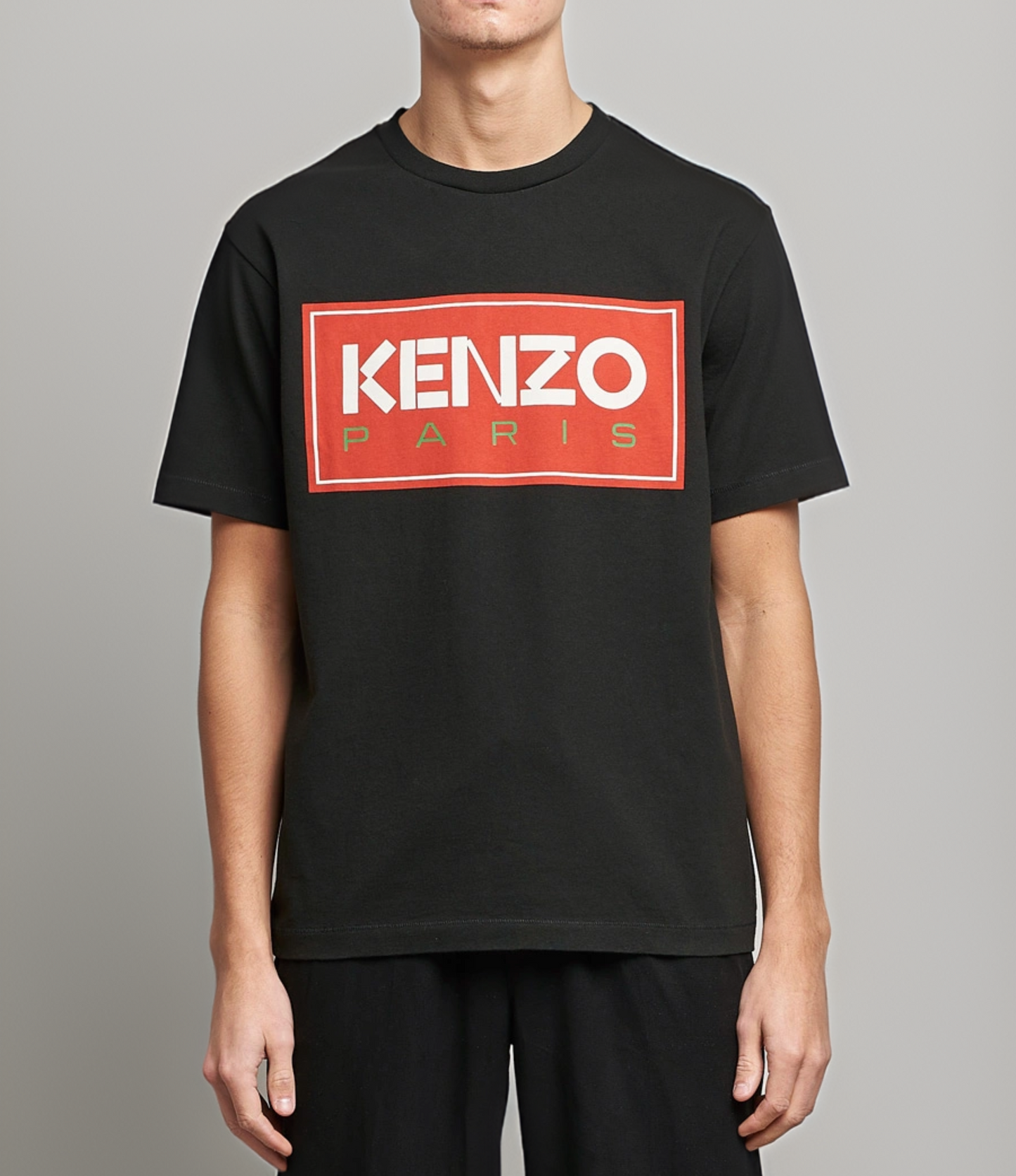 Playera Kenzo Box Logo Negro Hombre