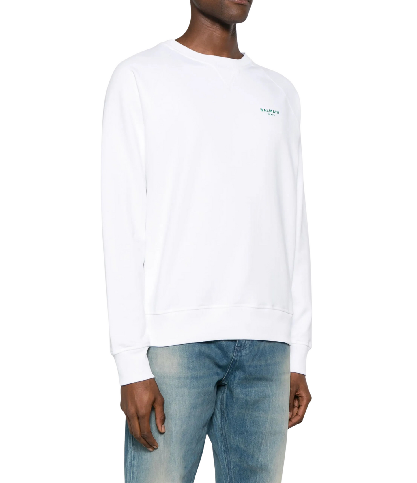 Sudadera Balmain Blanca Logo Hombre