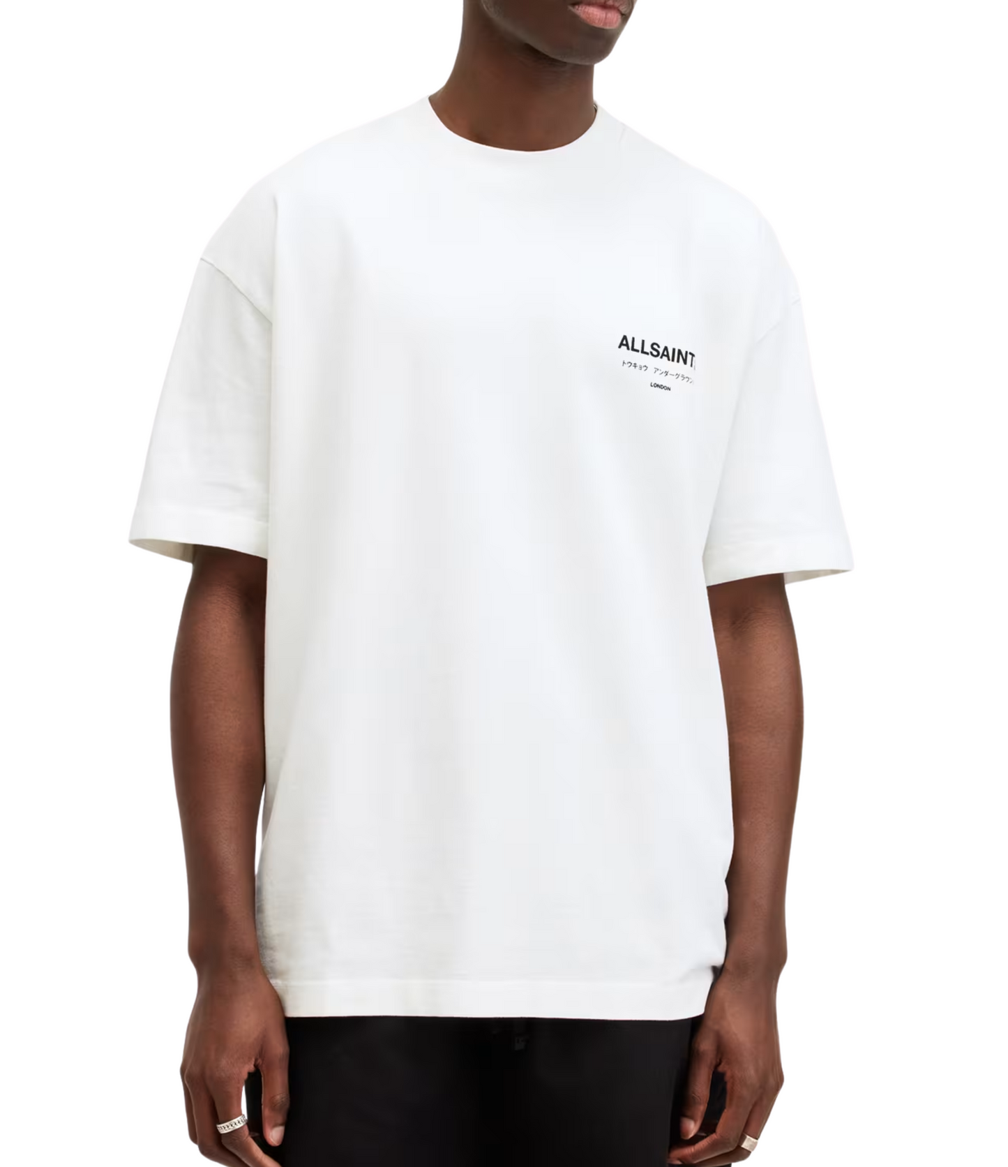 Playera AllSaints Blanca Underground