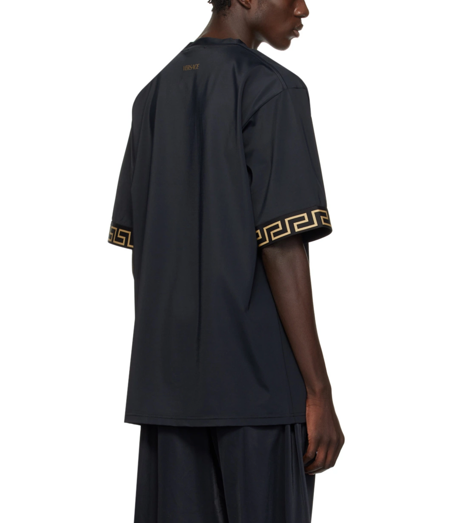 Playera Versace Negra Greca Hombre