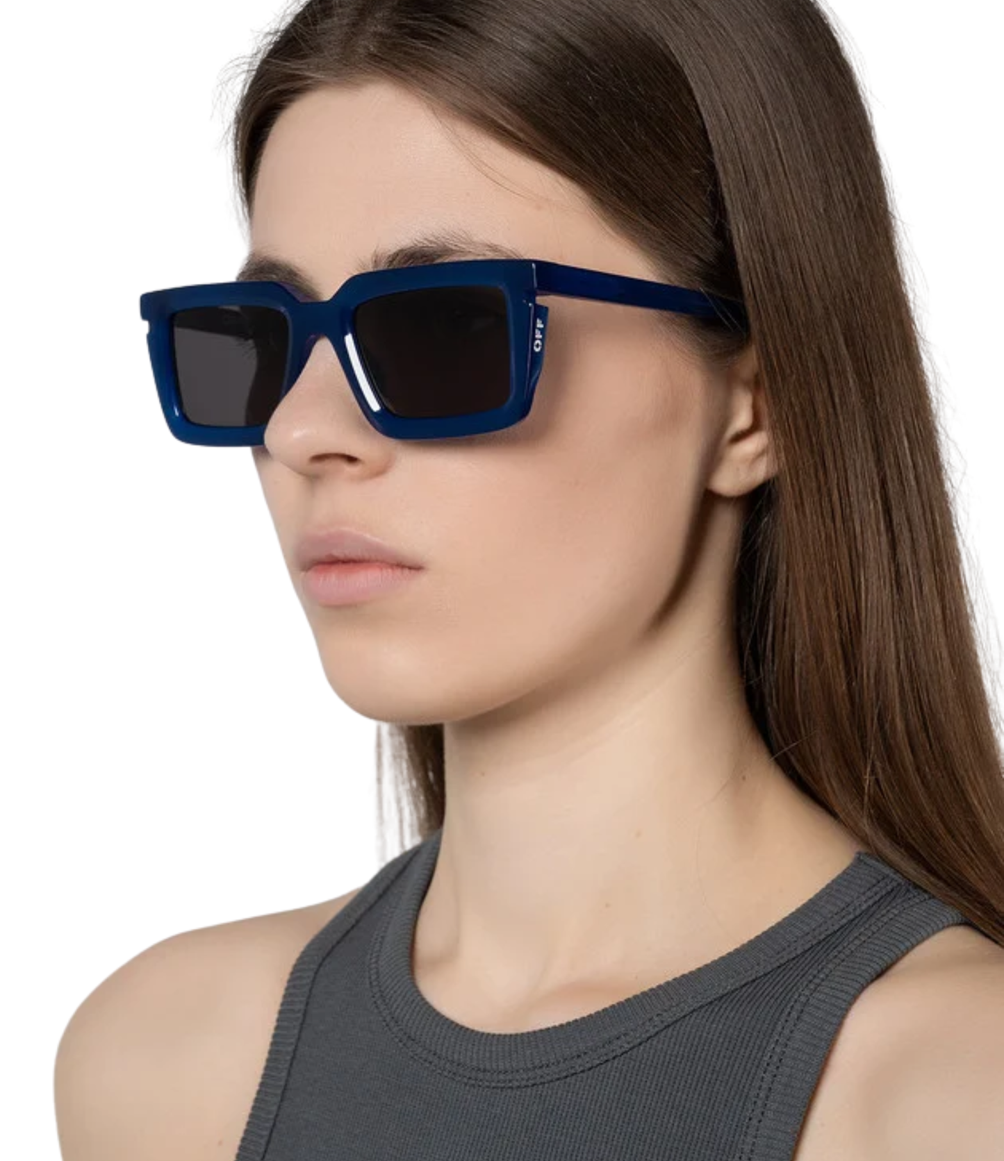 Lentes Off White Azul Cuadrados Unisex