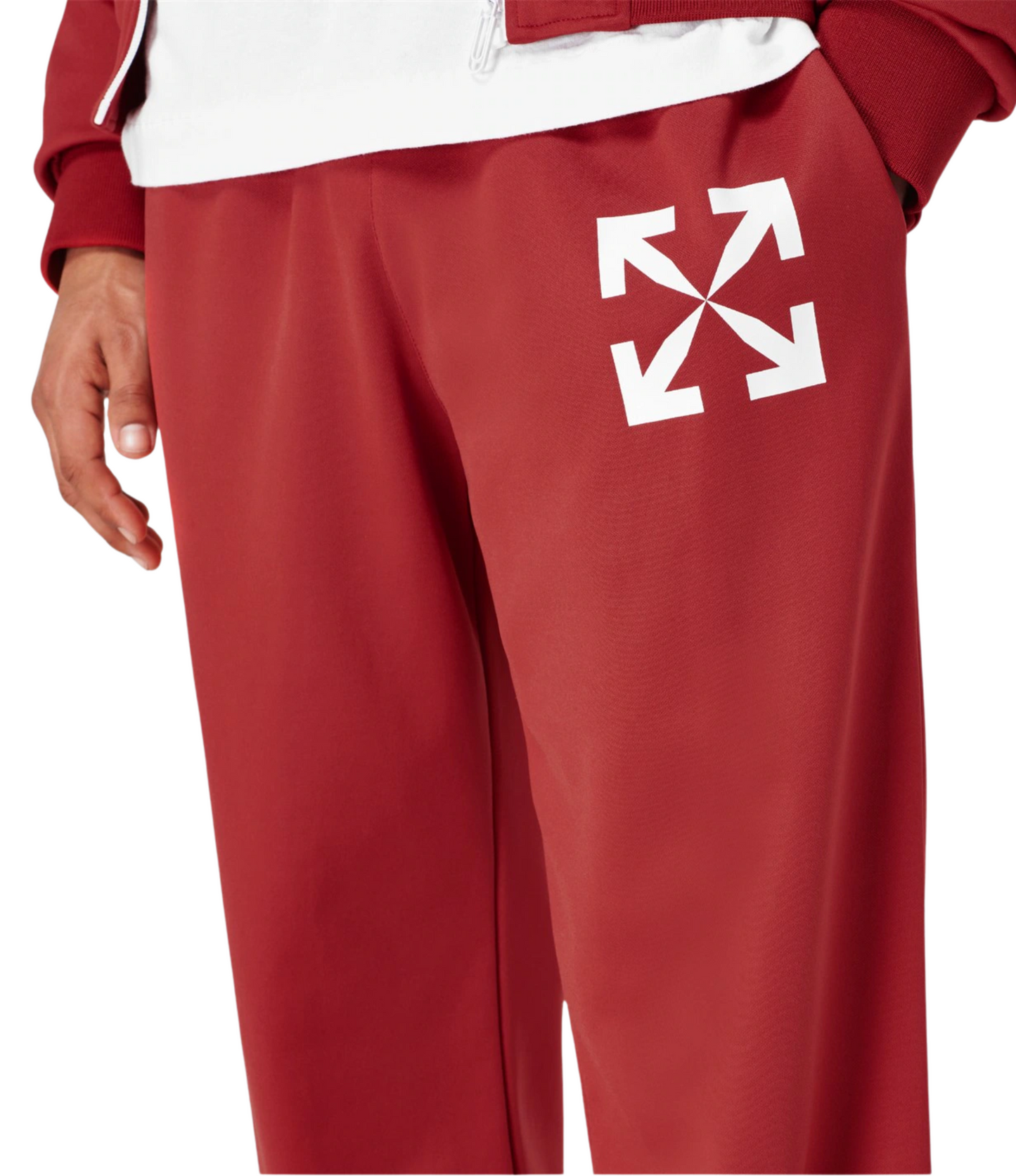 Pants Off White Single Arrow Rojo