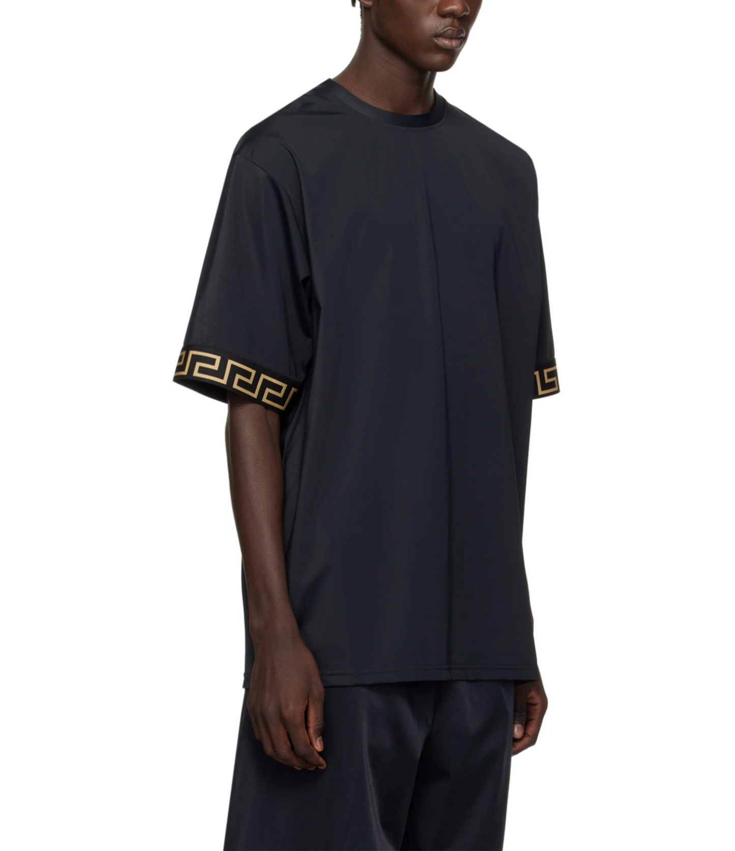Playera Versace Negra Greca Hombre