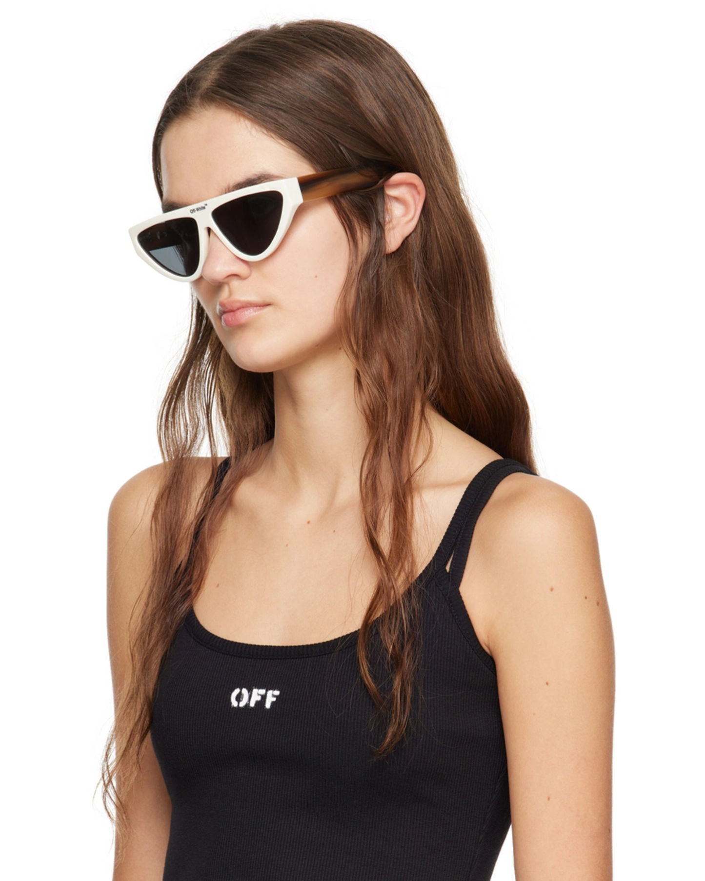 Off White Gustav Lentes de Sol Unisex Blanco / Café