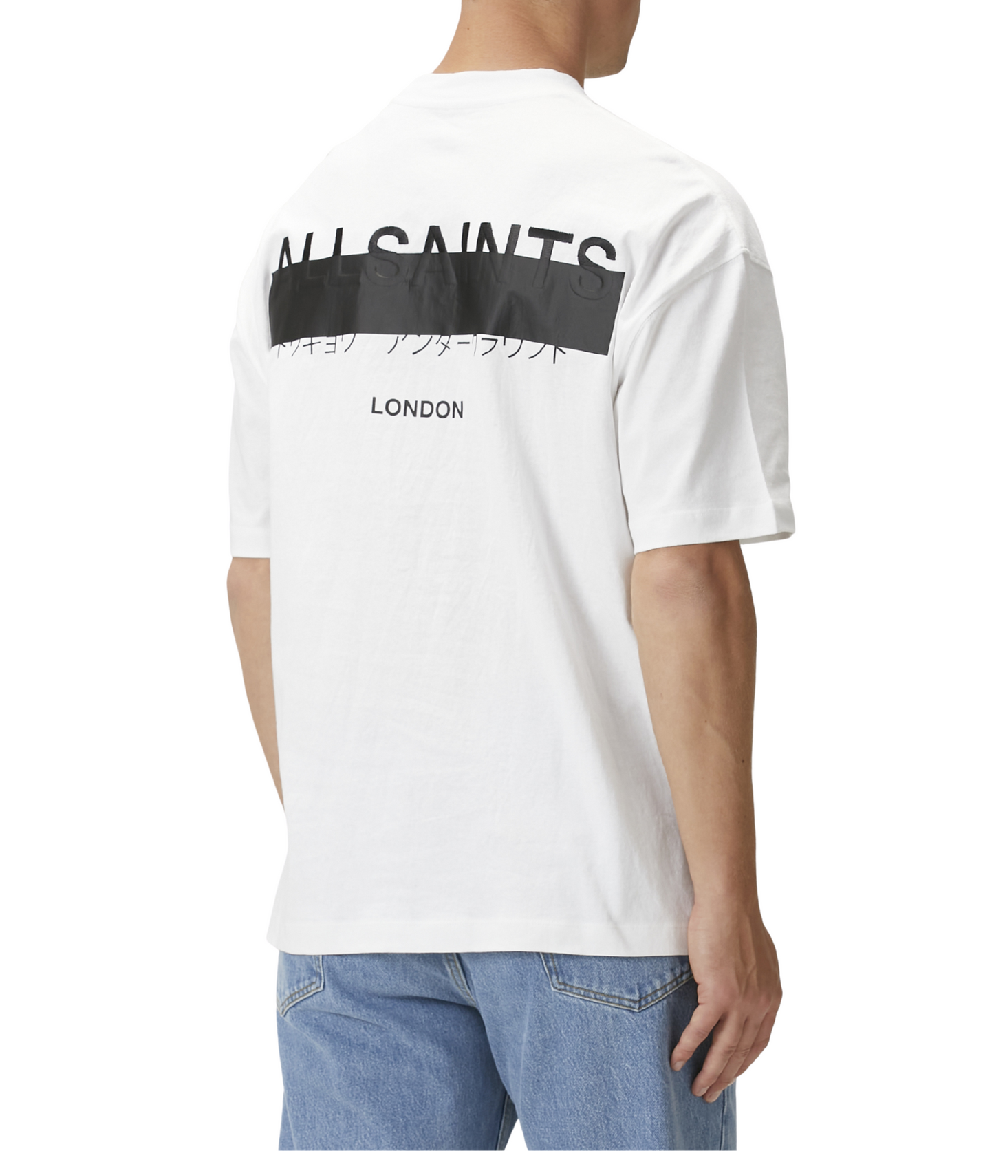 Playera AllSaints Blanca Redact