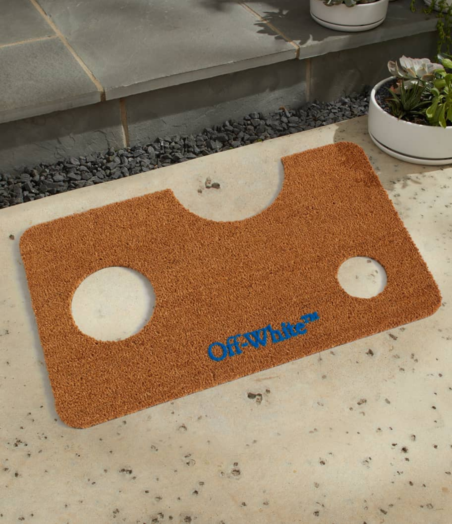 Tapete Off White Meteor Logo Azul