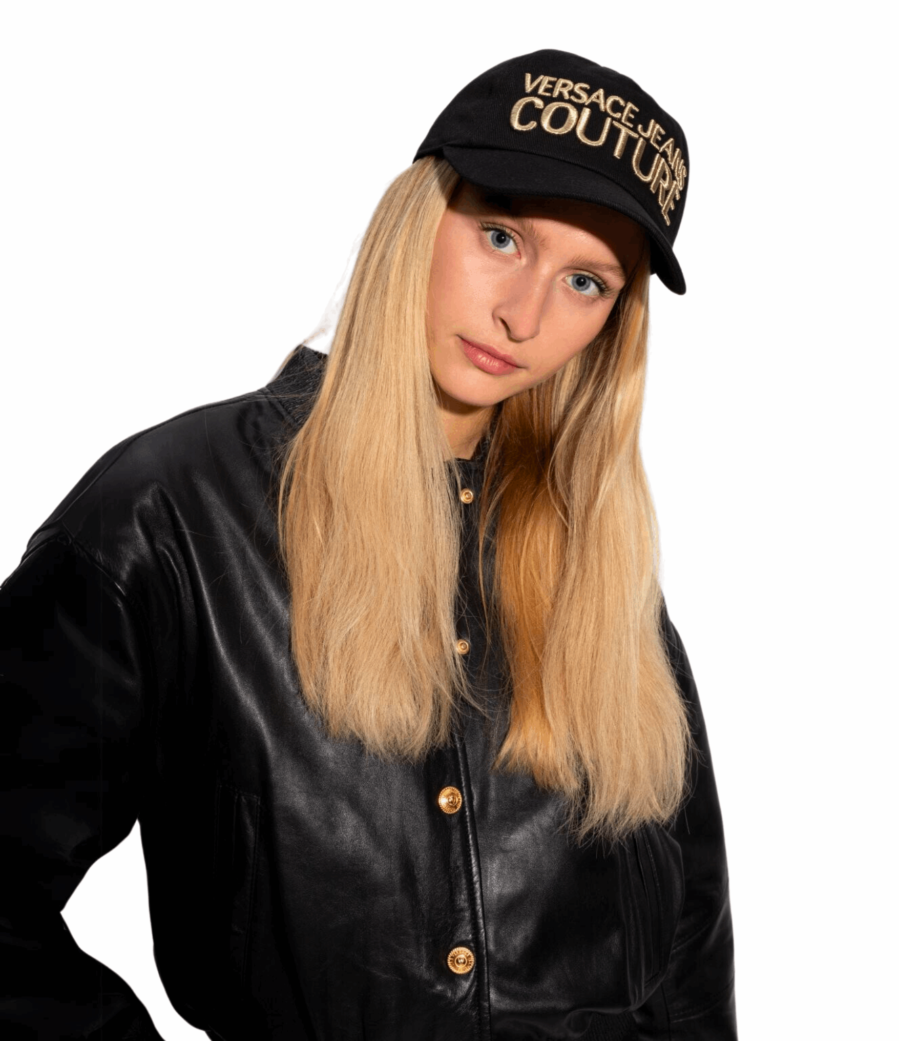 Gorra Versace JC Negro Logo Dorado