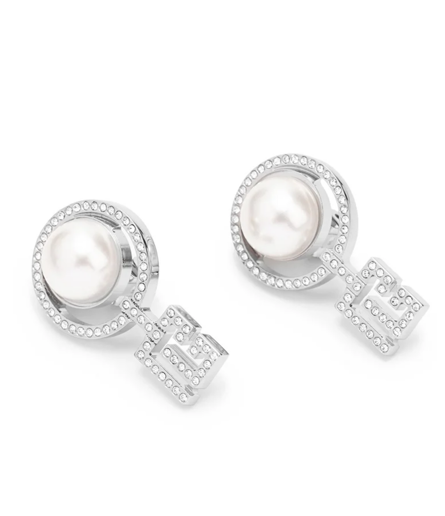 Aretes Balmain Con Cristales Perlas
